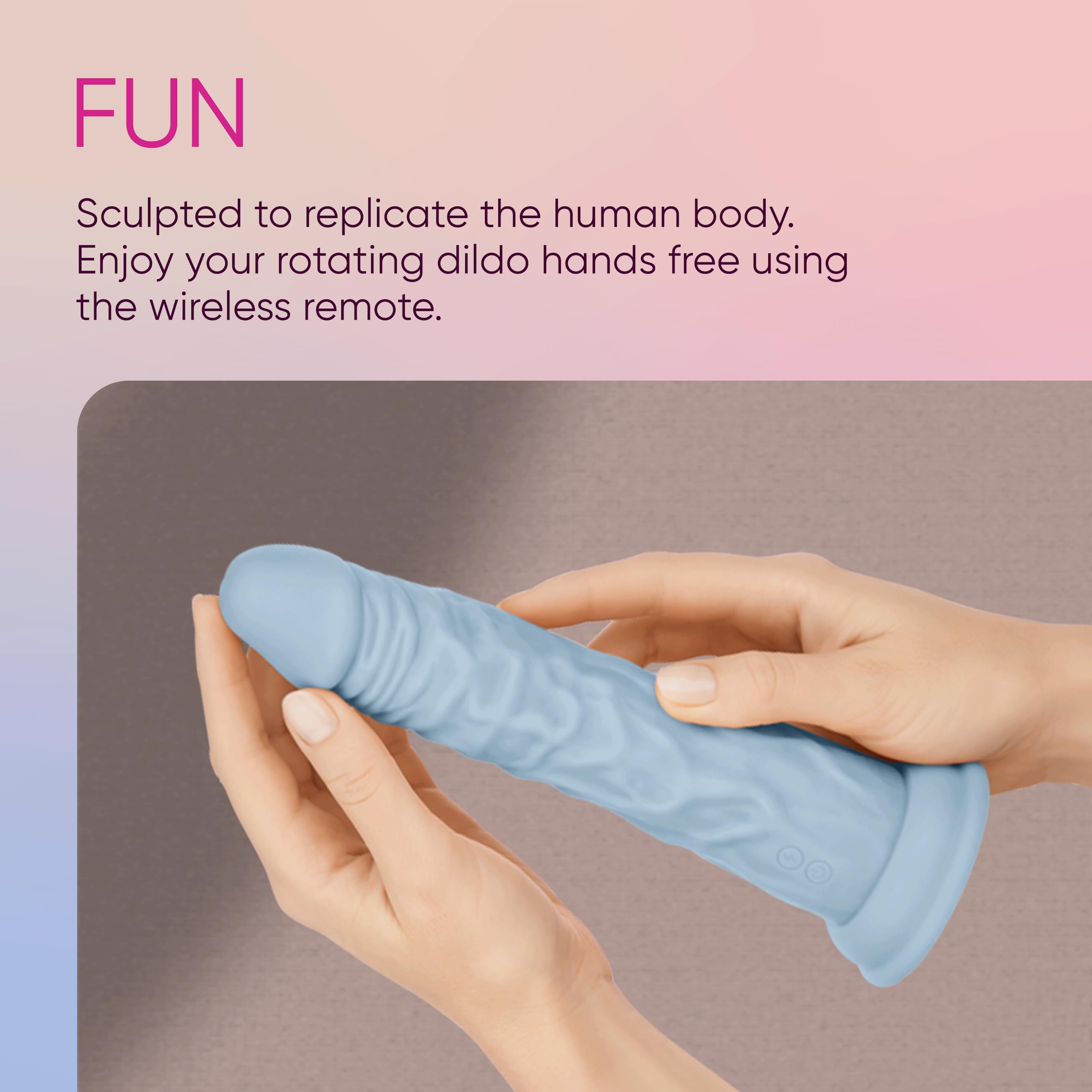 Femmefunn Wireless Turbo Shaft Vibratori Light Blue 21,5 cm