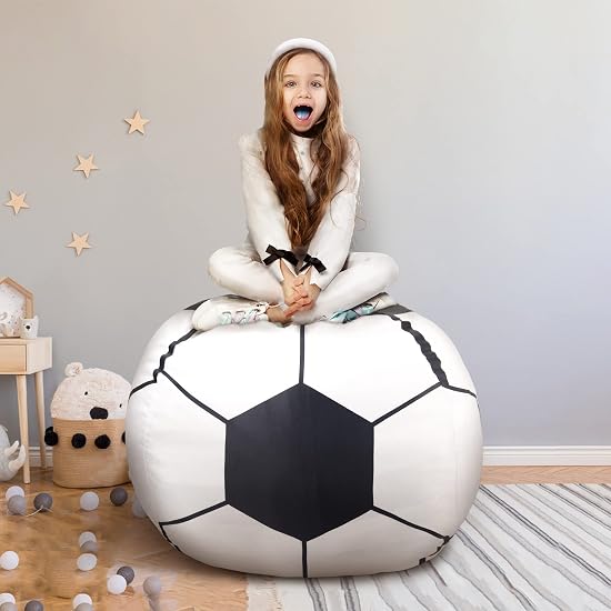 Pouf de rangement ballon de foot