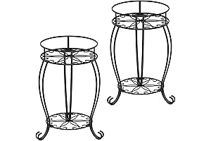 Black Beauties: Plant Stand Pack of 2 for Indoor, Outdoor Charm