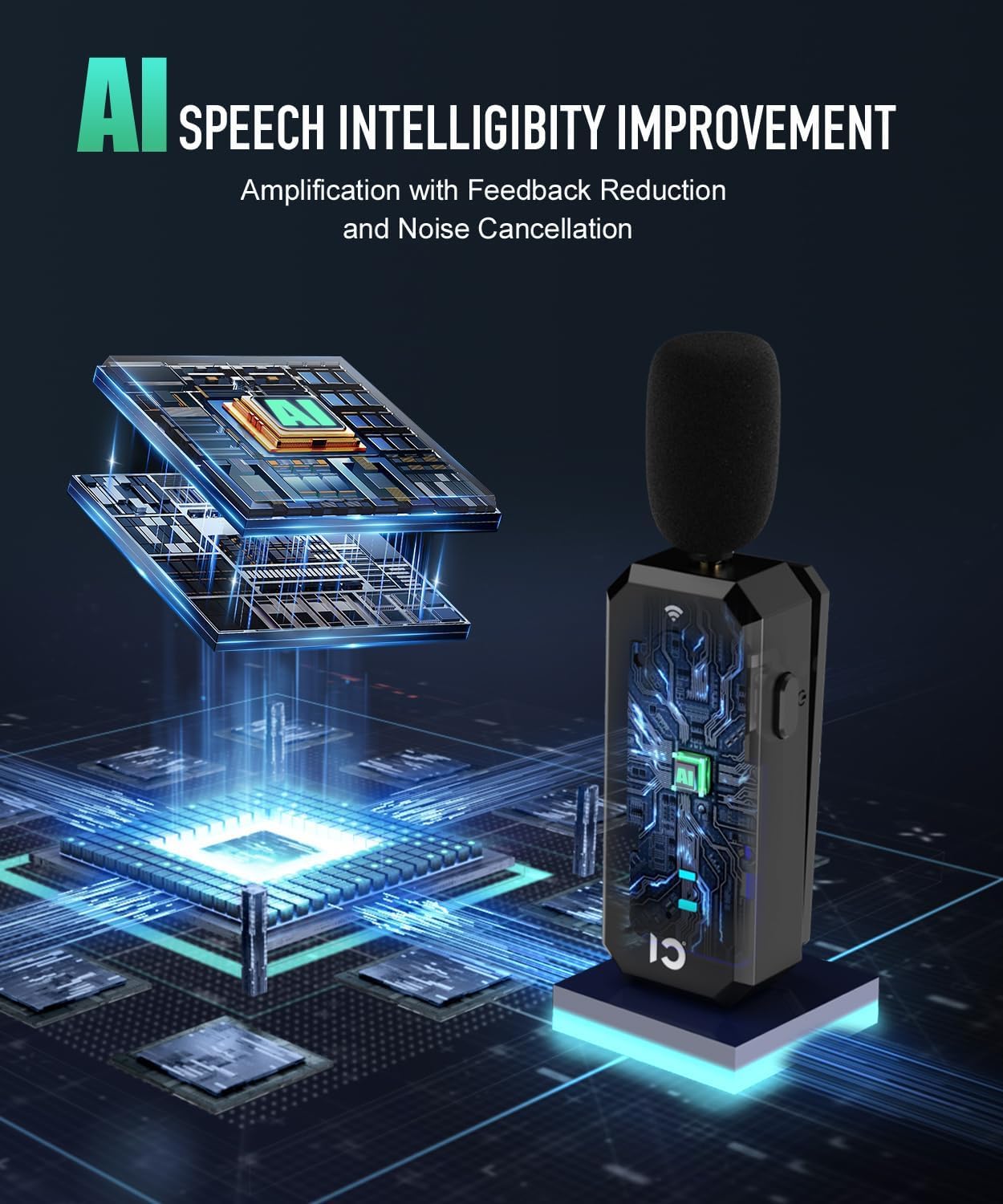 Amplificador de Voz para Profesores, Amplificador de Voz Portátil de 1800mAh con lavalier Micrófono inalambrico y Cintura,Megáfono portátil para Maestros Guías Turísticos ect