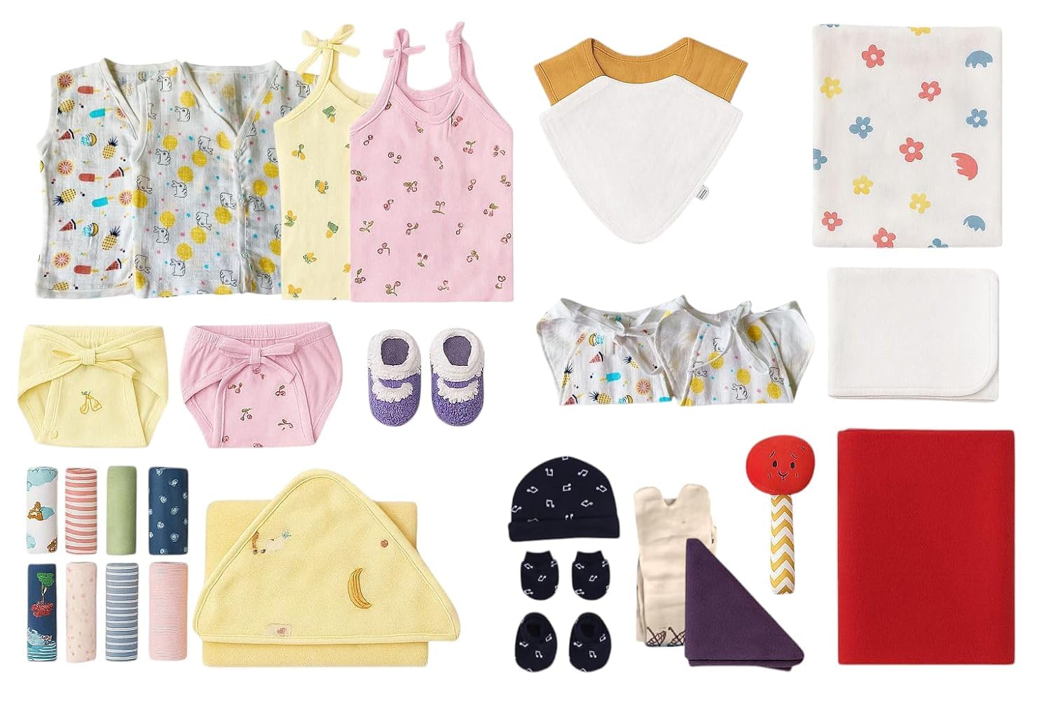 Minku Creations KitMik Premium Newborn 0 to 3 month Mom Gift Combo Items Essentials for Unisex Baby-image-43
