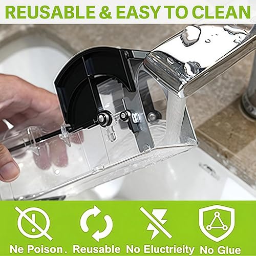 Miniatura 5 de Trampas humanas para ratones de 12 pulgadas de liberación sin contacto, fácil de usar, limpias, aptas para niños y mascotas (1 pieza negra)