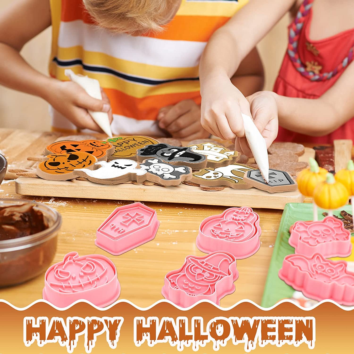 32 Piques à Fruits Halloween – Motifs Citrouille, Fantôme, Chauve-souris… Pour Décorer Buffets Et Goûters - 6