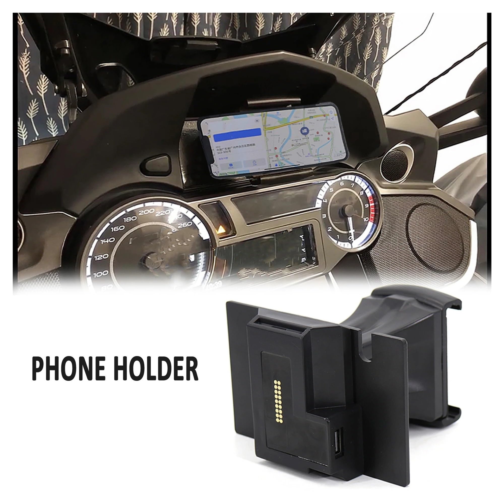Supporto Per Telefono Moto Per BMW K1600B K1600GT Staffa GPS per moto | Per K1600GTL Staffa Di Navigazione Per Telefono GPS Supporto Per Caricatore USB Supporto 2011-2020
