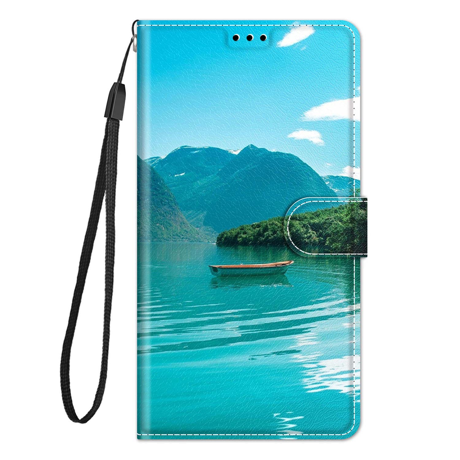 Czhwsm Compatibile per Xiaomi 12T Pro Flip Cover Custodia magnetica a portafoglio con supporto per carte di credito Custodia con cavalletto + 2 pellicole protettive in vetro temperato - Blu