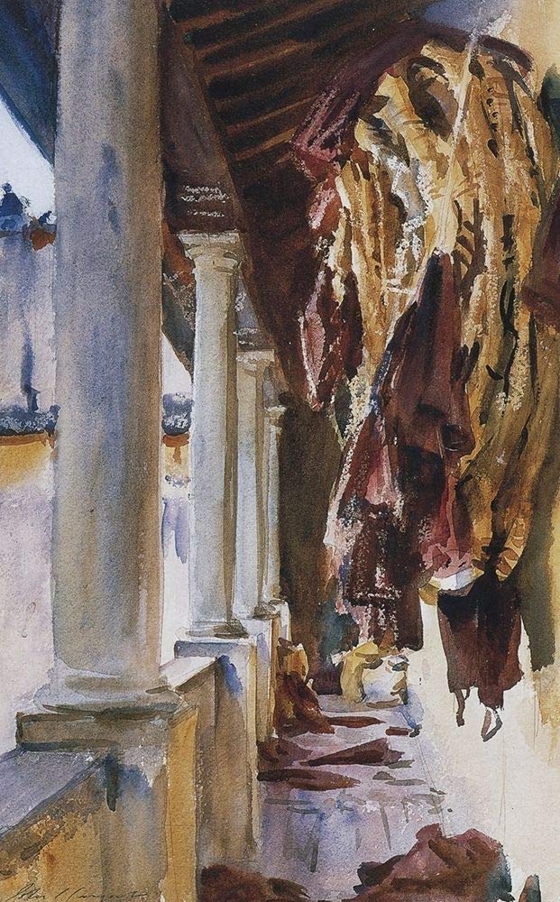 Torre Galli - Bolsas de vino de 1910, impresión de póster de John Singer Sargent (24 x 36)