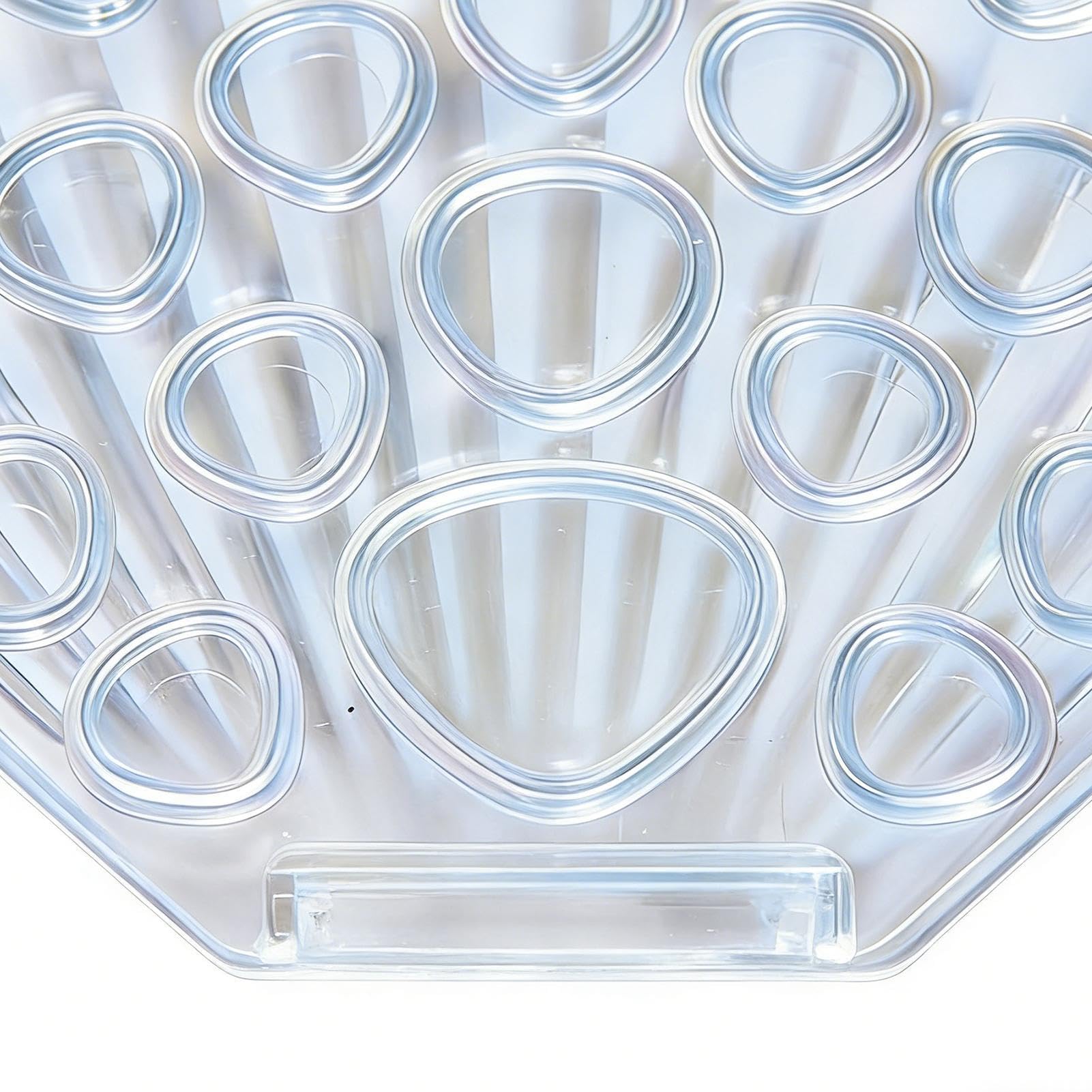 Magnetic Shell Holder, Acrylic Jewelry Box for Small Treasures with Portable Travel Design, Clear Multi Grid Storage Tray Case, Desktop Vanity Showcase Ornament Collection Cabinet Display Tray