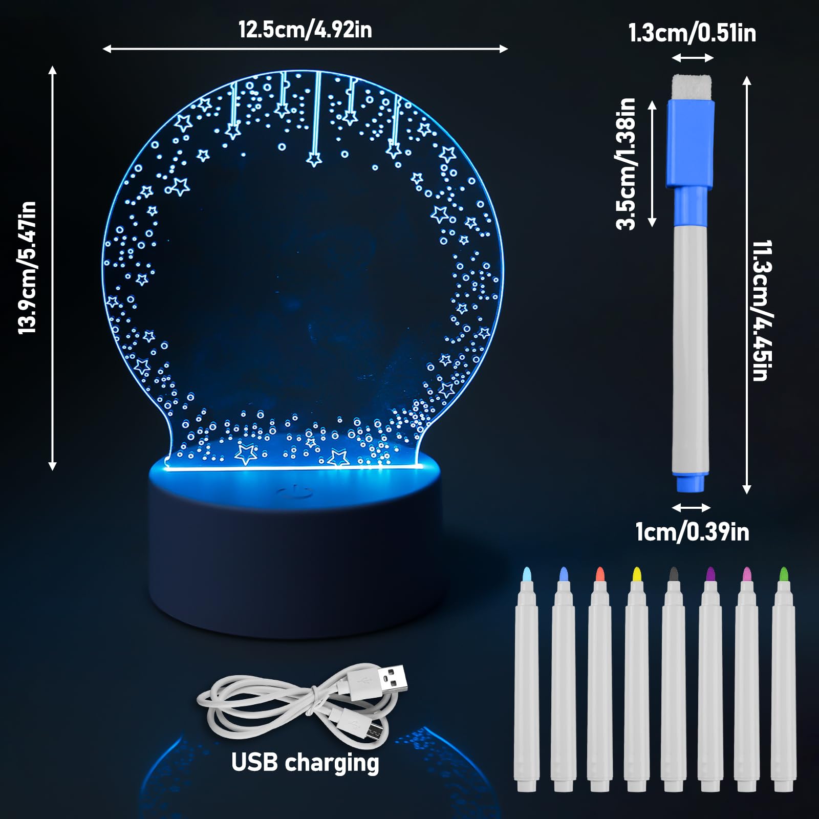 Lampe 3 D Personnalisée à Led Marguerite Pour St Valentin