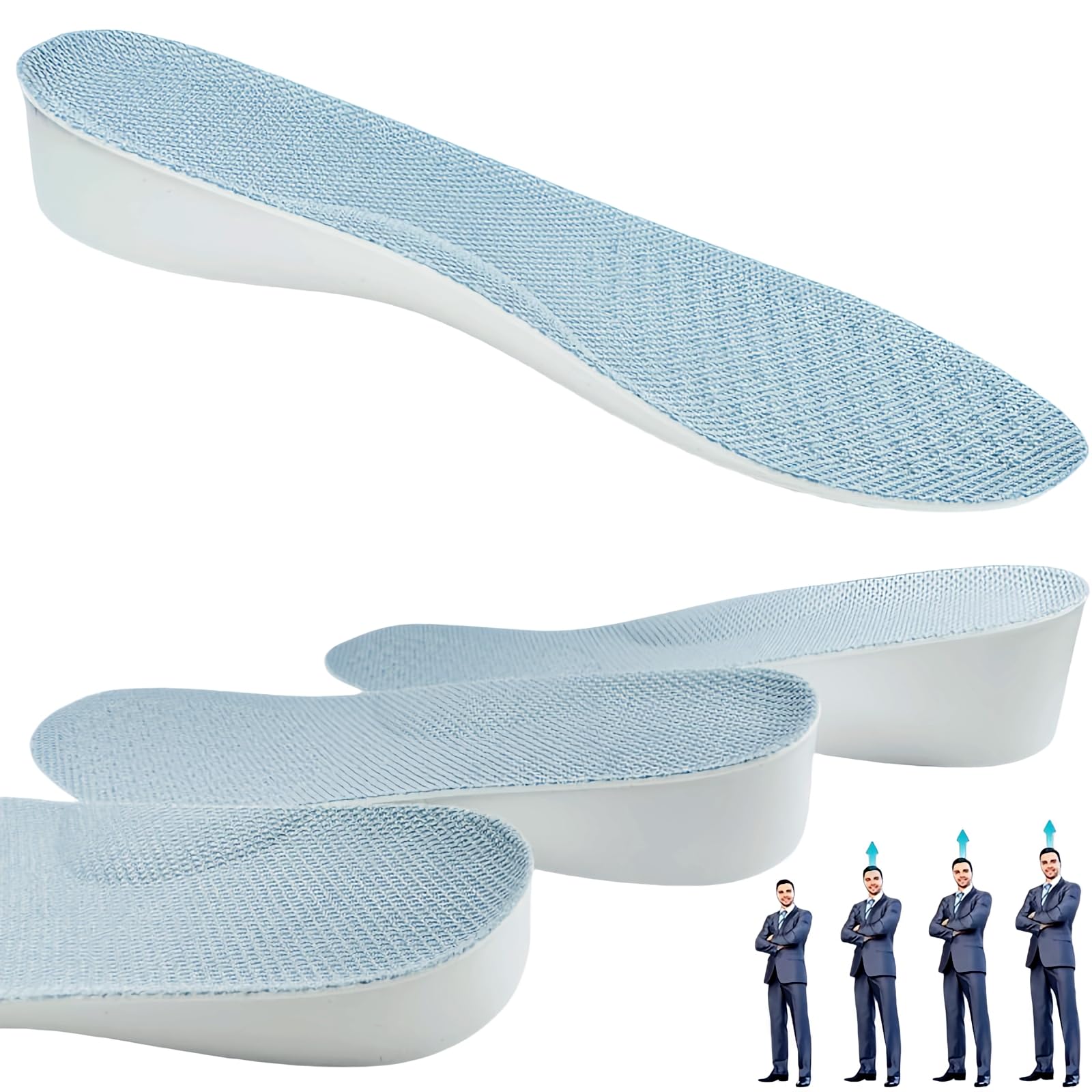 Brandone Height Insoles 1,2,3 Inch,Height Increase Insoles,Height Boosters,Orthopedic High Pads,Shoe Heel Lifts,Shoe Inserts Men Height,Heel Lifts for
