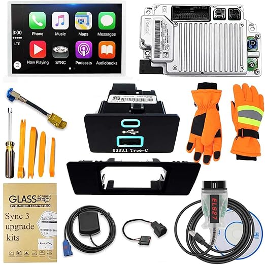 Amazon Com 2021 Sync 3 Upgrade Kit Fits For 2011 Ford Edge Sync 2 To Sync3 4 Myford Touch Mft Support Carplay Including 8 Inch Screen Gps Navigation Antenna Apim Module Usb Hub Na3 4119 Gps Navigation