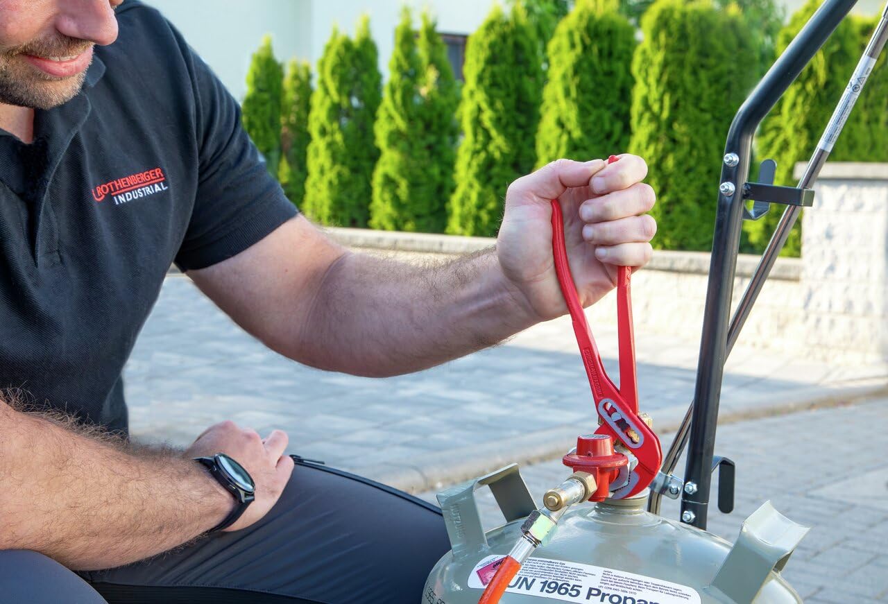 ROTHENBERGER Juego industrial de 3 alicates para bombas de agua de 1", diámetro de 1 ¼", diámetro de 1 ½", acero al cromo vanadio, forjado, protección contra aplastamiento y sujeción, ajustable en 7