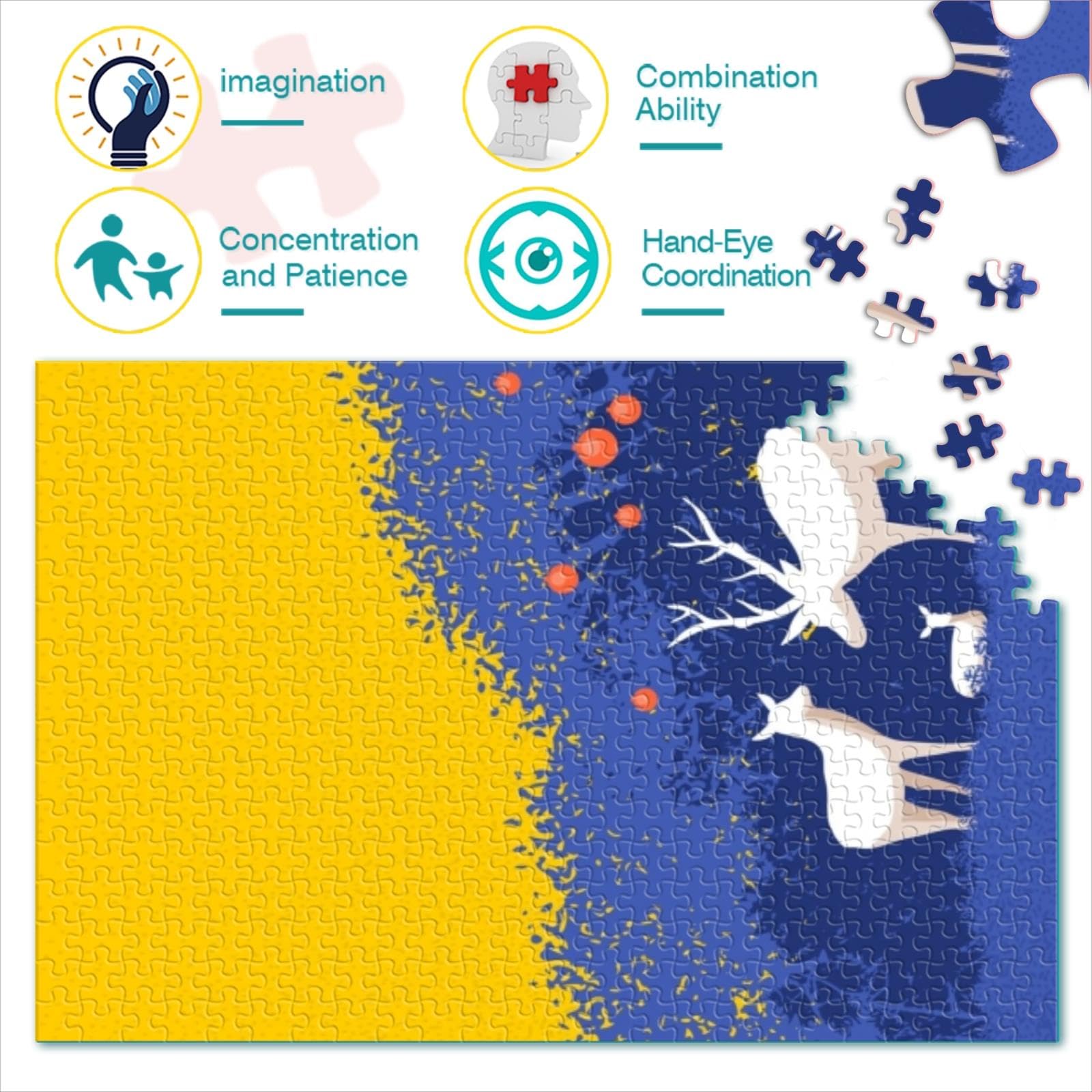 Puzzle Arte in Legno, Puzzle per Adulti con Design Unico, Gioco