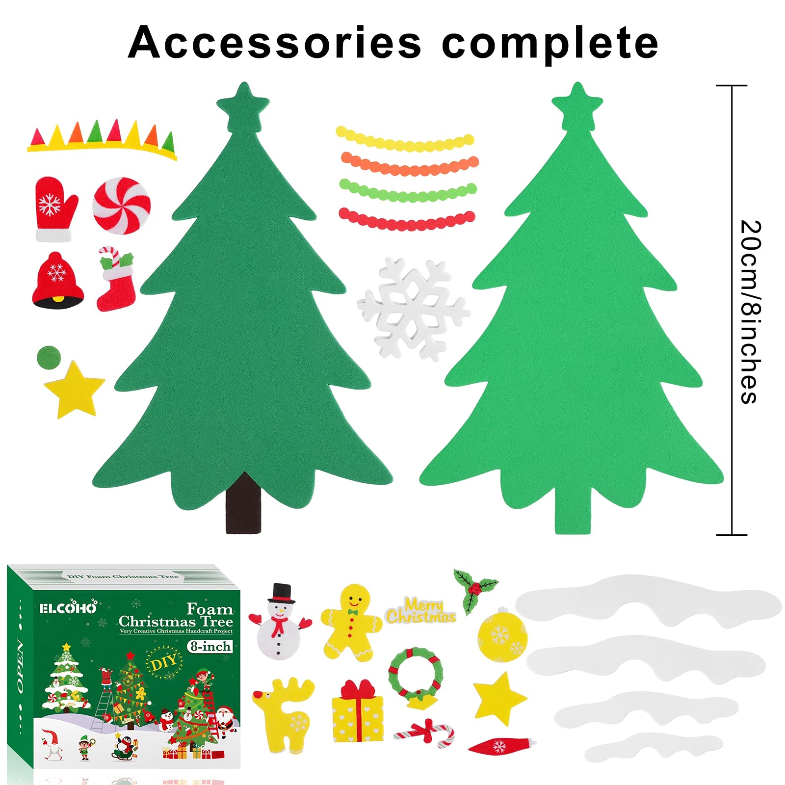 Snapklik.com : 30 Kits Creative DIY Foam Christmas Tree For Making ...