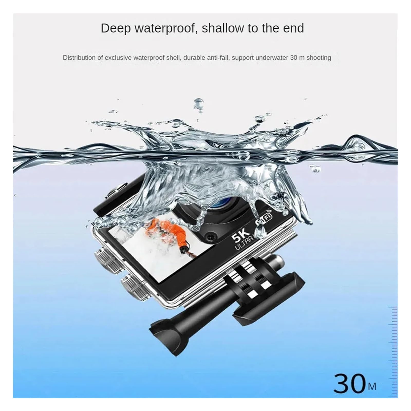 Action camera subacquea 5K diving telaio anti-shake 4k60 impermeabile
