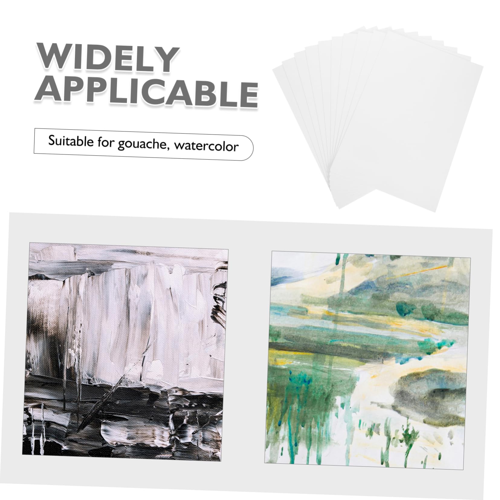 Papier Aquarelle 8k 600g, 10 Feuilles, Blanc Texturé pour Artistes