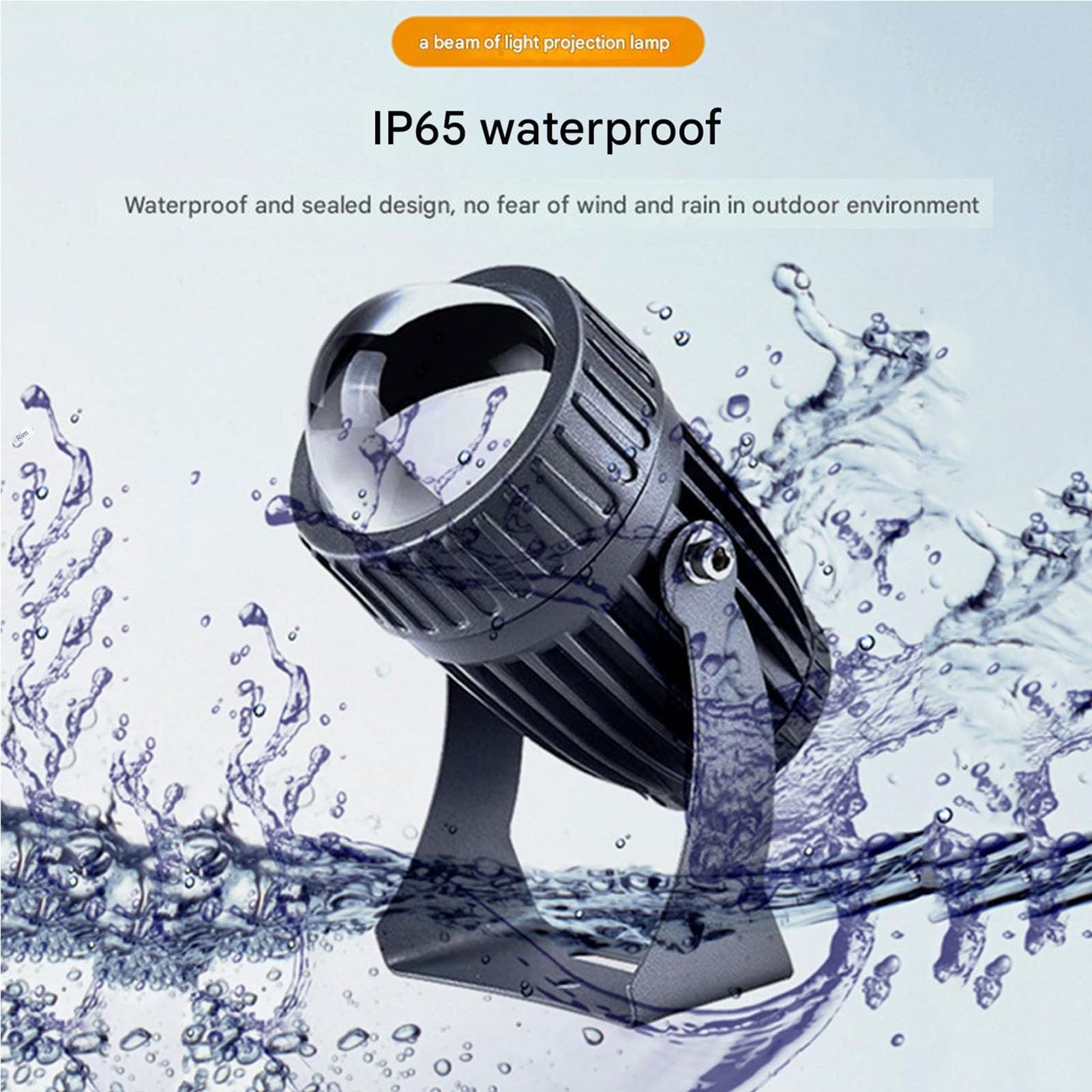 Proyectores LED - Focos para Exterior, Foco De Haz Estrecho De 10W, Foco De Luz LED Resistente Al Agua IP65, Foco LED Ajustable De Larga Distancia, para Exteriores De Edificios, Bodas(White)