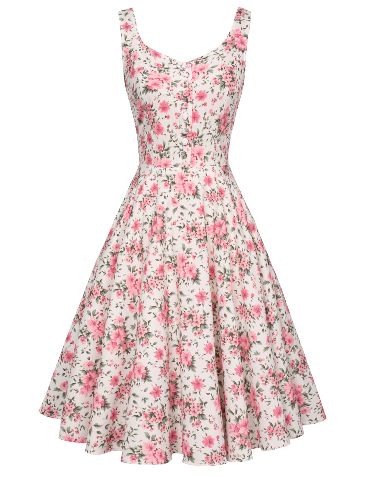 Belle Poque 1950s Vintage Dress for Women Sleeveless Homecoming Dresses Cocktail Party A-Line Summer Dress