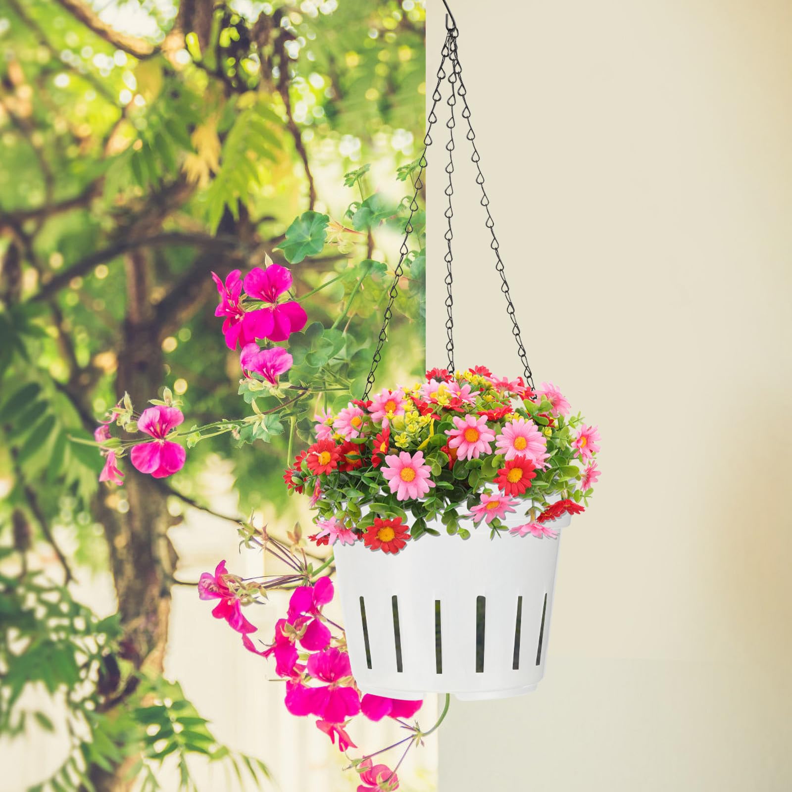 Luxshiny 4 set di vasi trasparenti per orchidee, fioriere in plastica