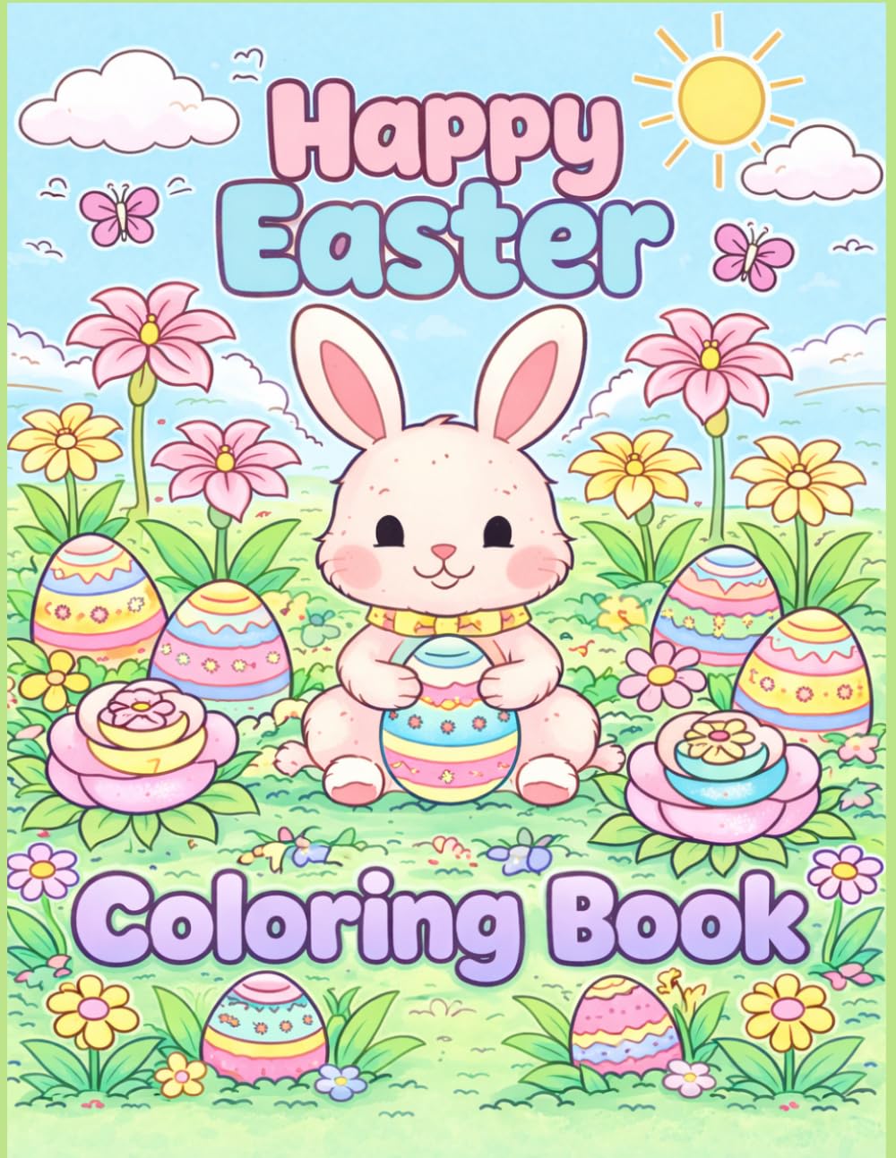 Happy Easter Coloring Book