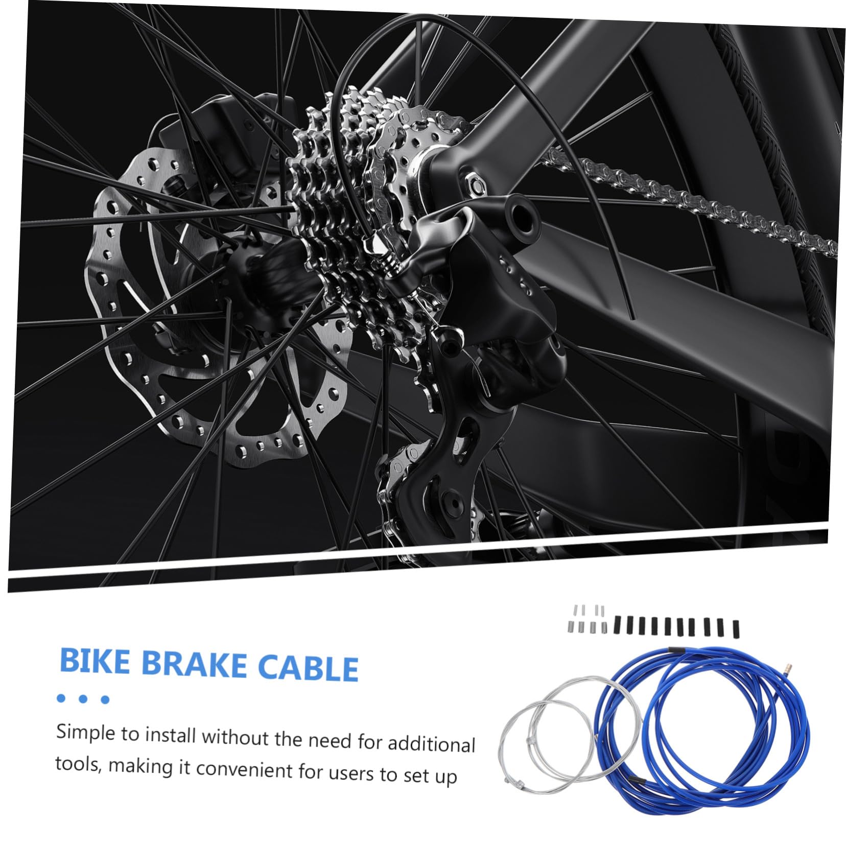 2sets Cavo Freno Bici Tubo con Anima in Acciaio Inox Guaina Cavo Freno per Mountain Bike Bici da Strada e Facile da Installare Affidabile e Durevole