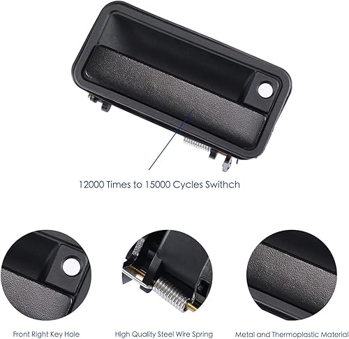 Miniatura 3 de 2 manijas exteriores de metal compatibles con Chevy K1500 K2500 K3500 C1500 C1500 C2500 C3500, GMC CK 1500 2500 3500 Pickup Suburban, Tahoe, Yukon,