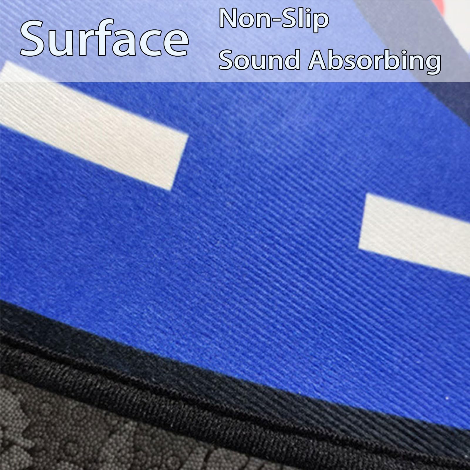Schlagzeugteppich 120 x 70 cm Professionelles rechteckiges Schallschutz Trommelmatte Drum Teppich Elektronisches Schlagzeug Teppich Music Carpet Trommelteppich für Bass Snare Drum Schlagzeug Matte