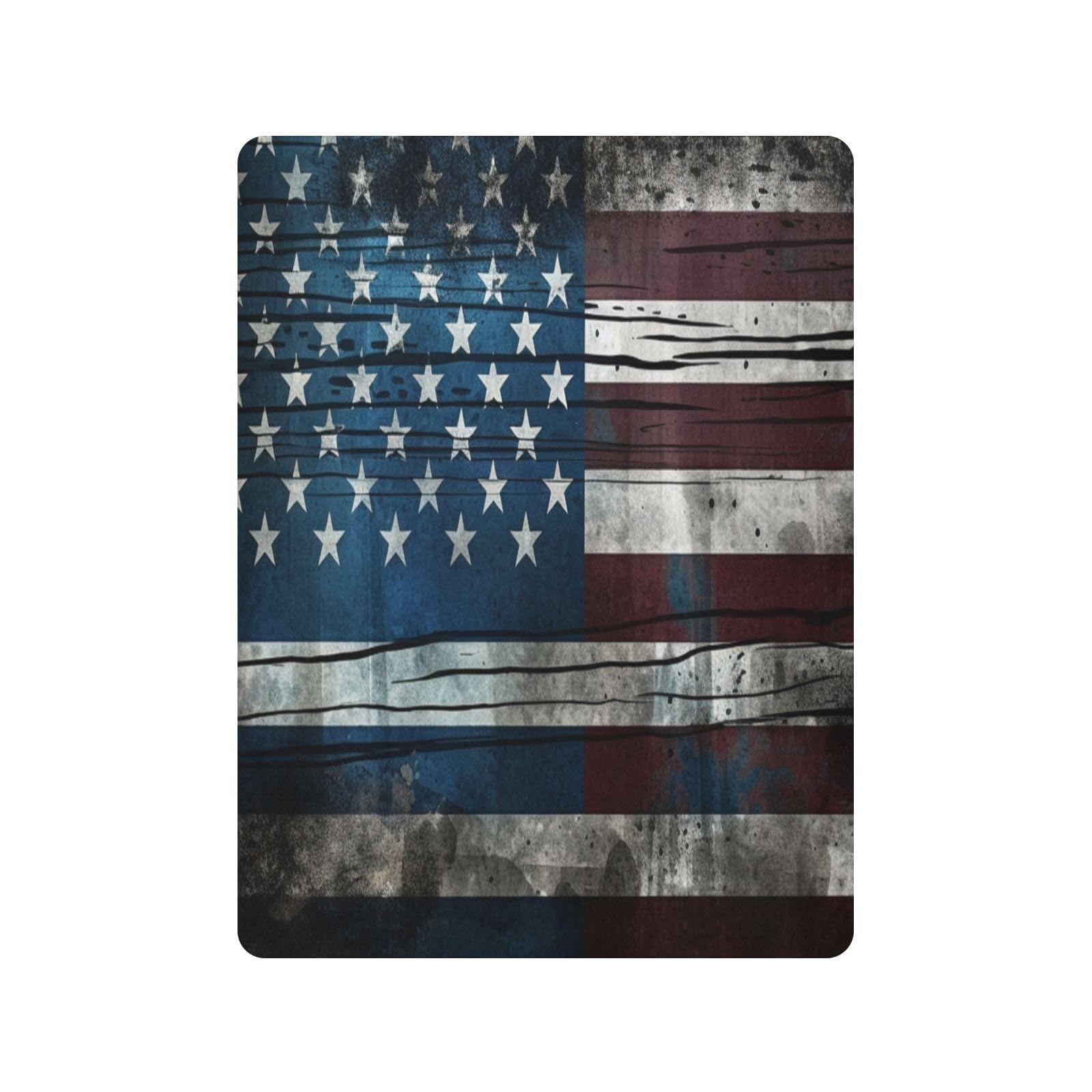 Bandera Azul Negra De La Guerra Americana Sábana de Cuna para Niños Pequeños,Sábanas de Algodón Suave para Bebés Aptas para Colchón Corralito