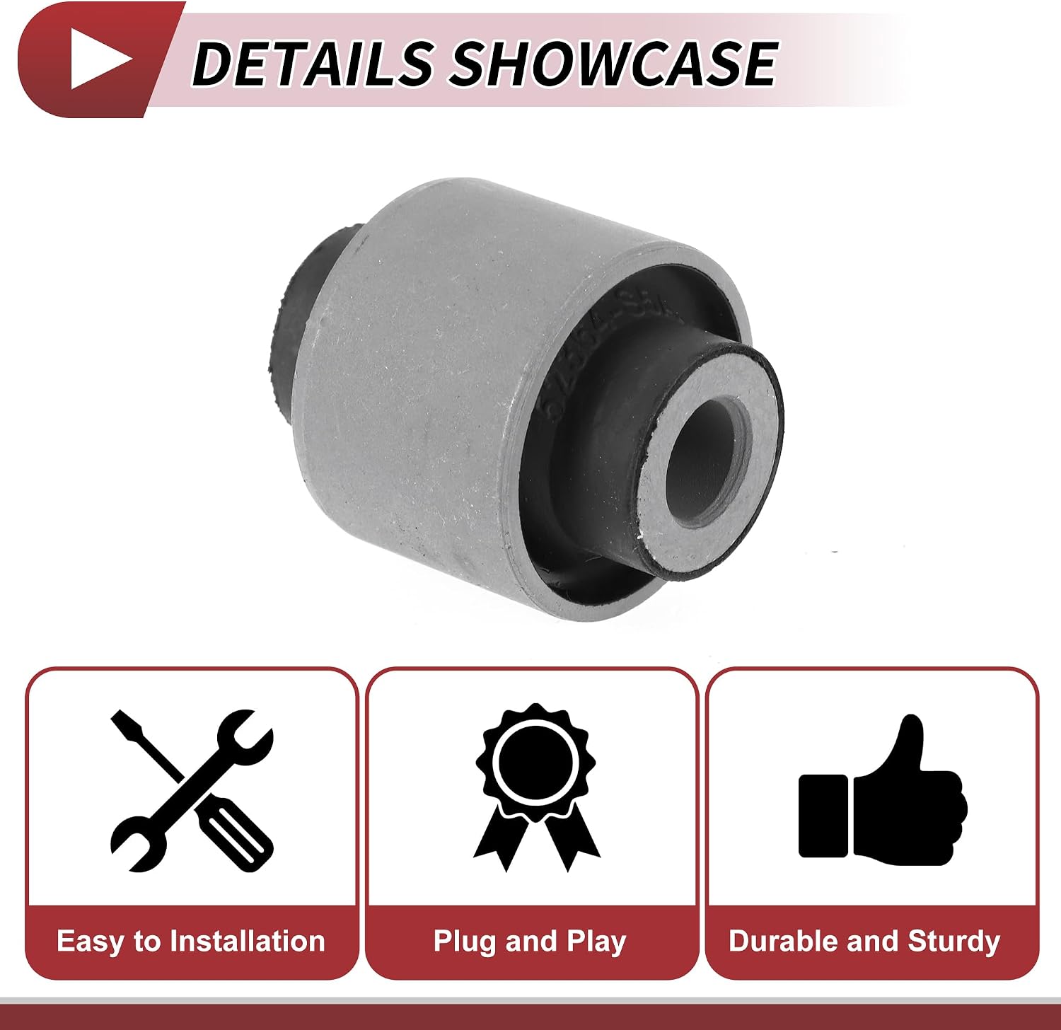 2 Pcs Control Arm Bushing for Honda Element CR-V Civic Odyssey for Acura RSX Integra Rear Lower No.52364S5A004 Replace Parts