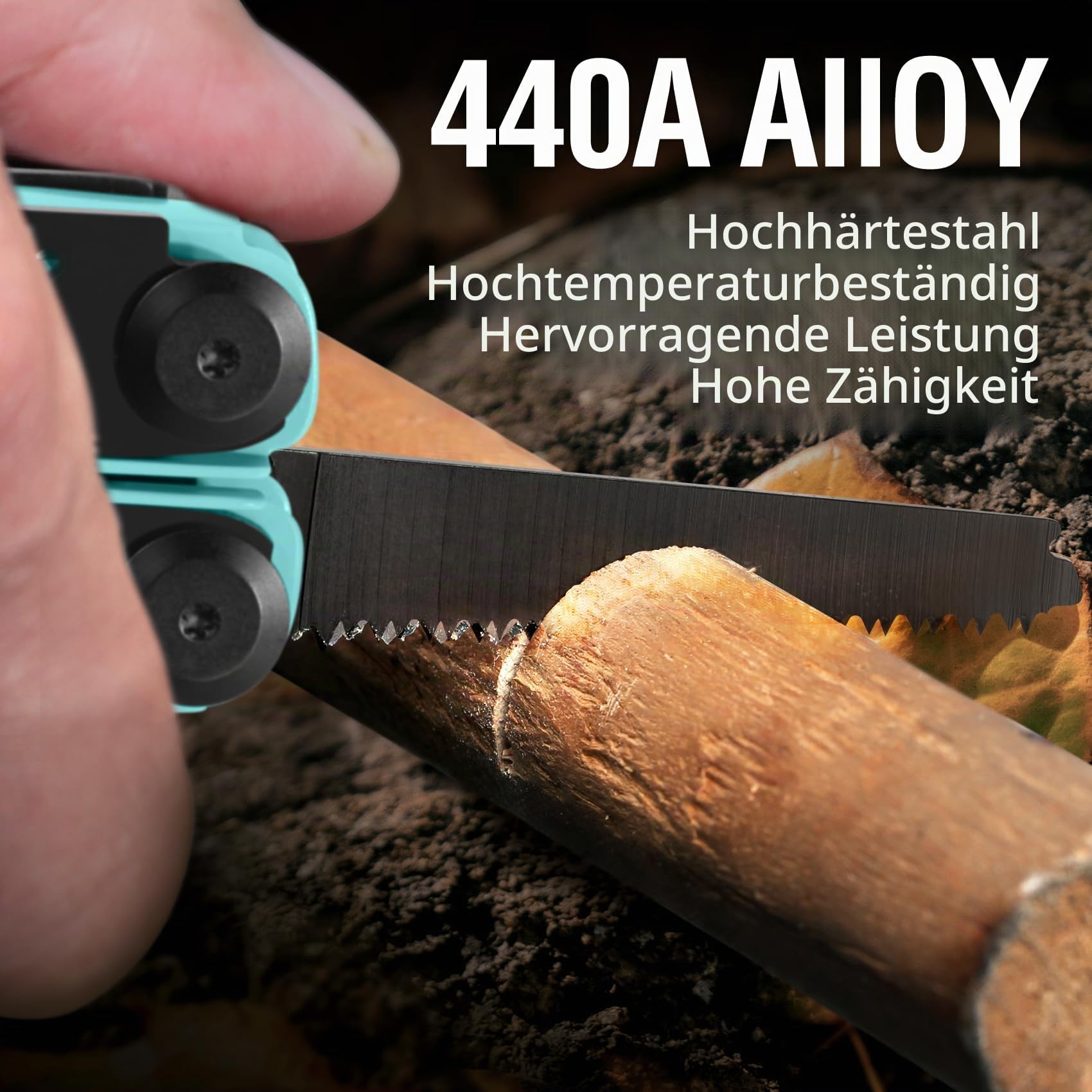 23-in-1-Multitool Geschenkbox, Multifunktionswerkzeug für Outdoor, Camping | Schraubendreher, Säge, Flaschenöffner, Zange, Coole Gadgets für Männer, Geschenk für Freund, Sohn, Vater, Ehemann, Seeblau