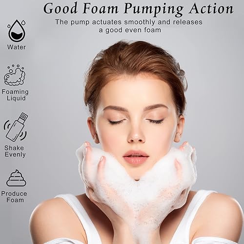 Miniatura 5 de 70 dispensadores de jabón de espuma de plástico de 2 onzas, botellas de champú recargables para pestañas con bomba, dispensador de botellas de