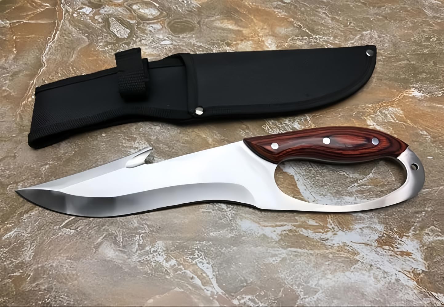 FARDEER Knife Cuchillo de Herramienta para Acampar al Aire Libre K917 Hoja forjada con precisión de, Herramienta de Camping para Pesca, Caza, Actividad Deportiva