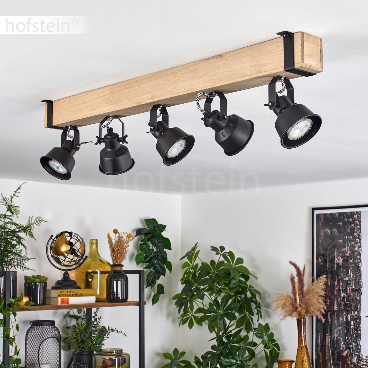 Plafondlamp 40 armor / Zwart bruin - Industrieel Wonen