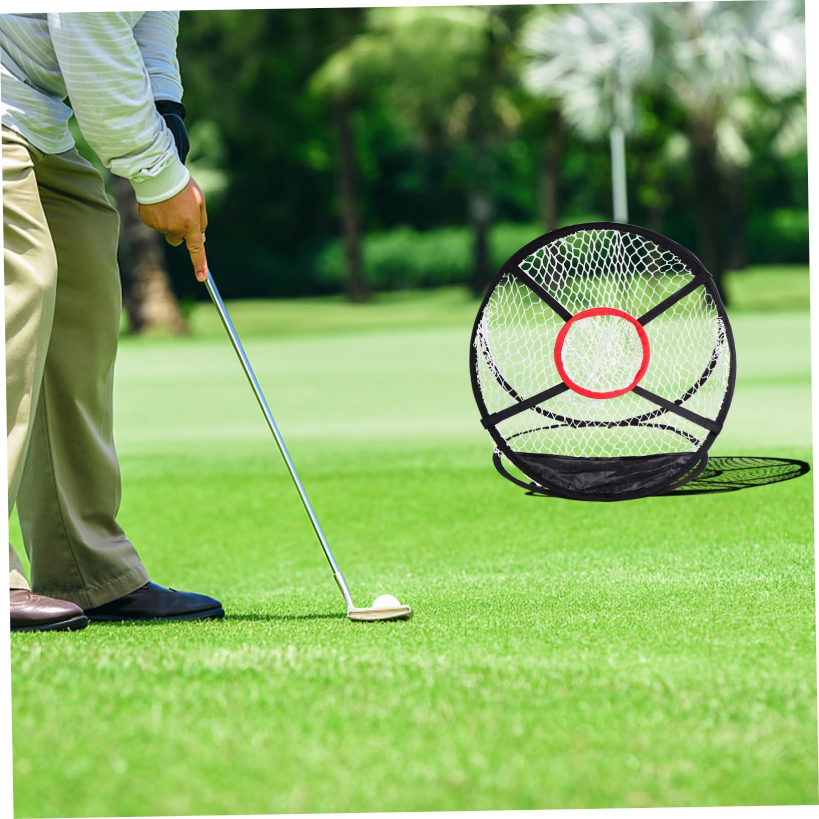 NAMOARLY Golf Practice Net Mat Multi-Function Training Game for Indoor/Outdoor Golf Net Chipping Game