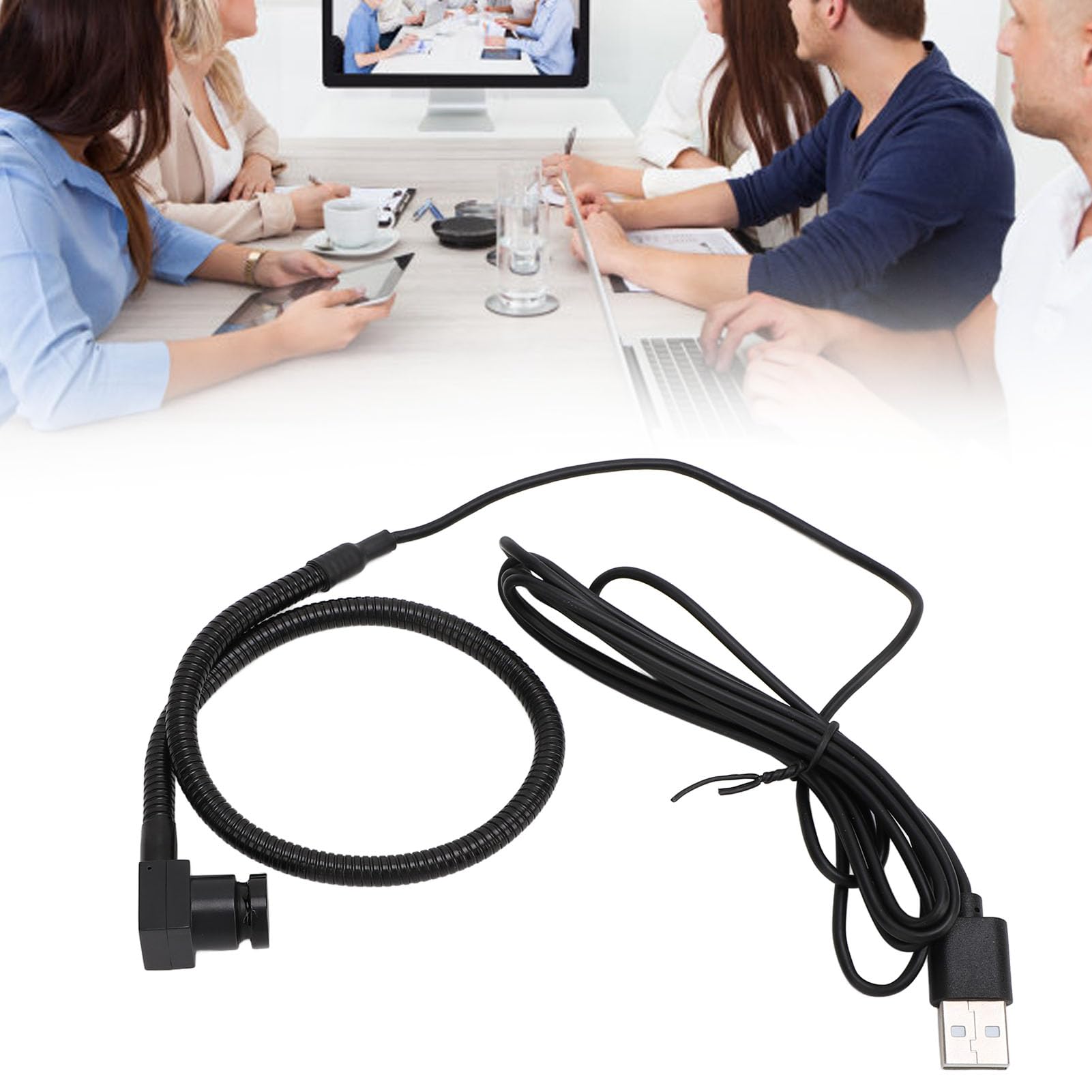 Sxhlseller Webcam Centrale, Webcam Centrale USB Professionale Plug and Play HD 1080P 5MP con Microfono Integrato, per Videoconferenze con Accessori Multipli