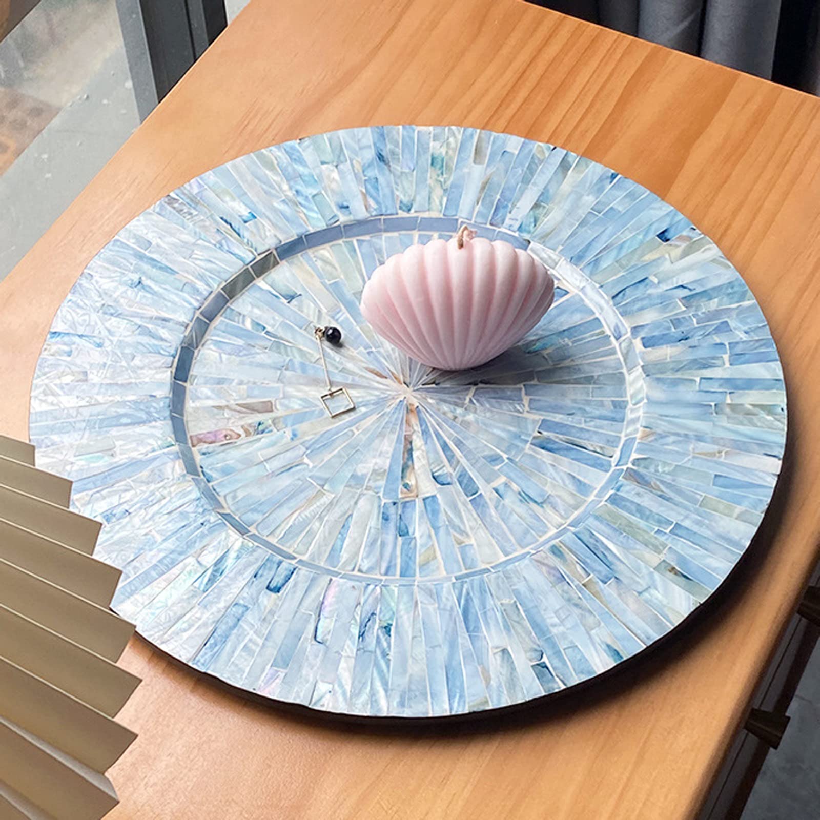 I-lan Set Of 2 Mother Of Pearl Decorative Charger Plates For - View #2