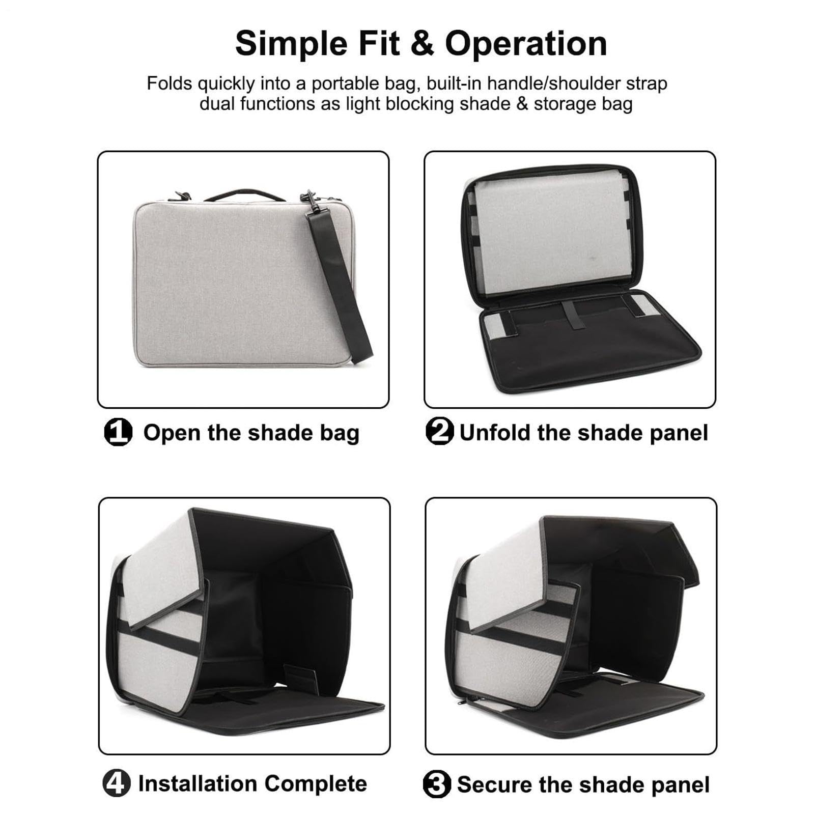 Capucha de privacidad para laptop, de pantalla de sombra antideslumbrante, de bolsa de privacidad portátil para laptop, tienda de campaña de protección de trabajo al aire