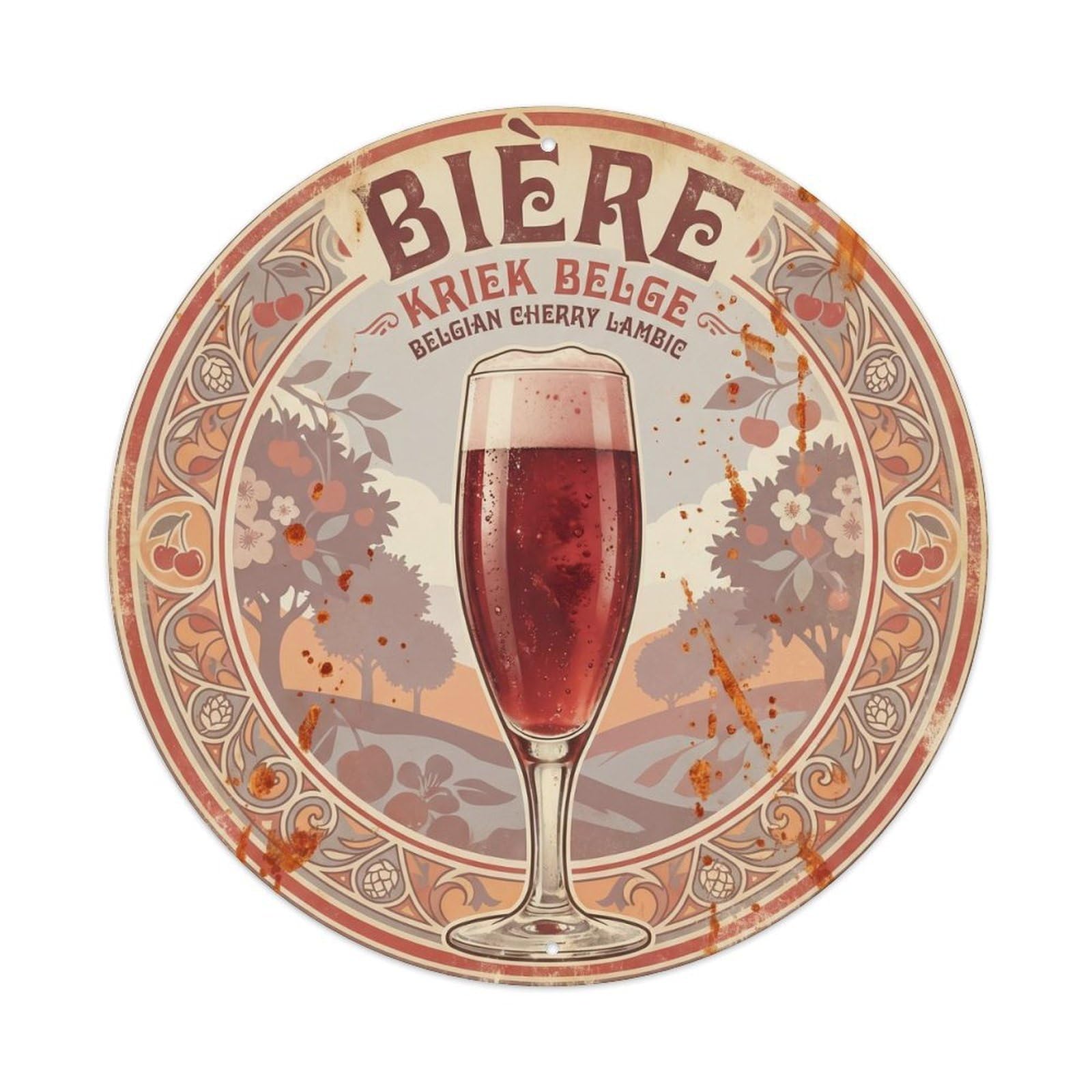 Belgian Craft Beer Beverage Pub Brewery Vintage Travel Metal Tin Sign