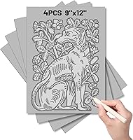 Vista 8 de 4 bloques de linóleo para grabado, herramientas de tallado de linóleo de 8 x 10 pulgadas, bloques de tallado de goma para grabar, proyectos de arte