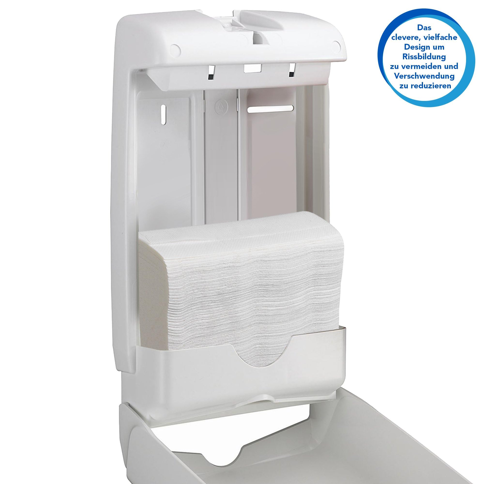 Scott Papierhandtücher Slimfold, 1-lagige weiße Papiertücher für Spender, Mit Airflex-Technologie und Einzelblattentnahme, 12 Packungen x 147 Falthandtücher (1.764 Tücher), Artikel-Nr. 5856