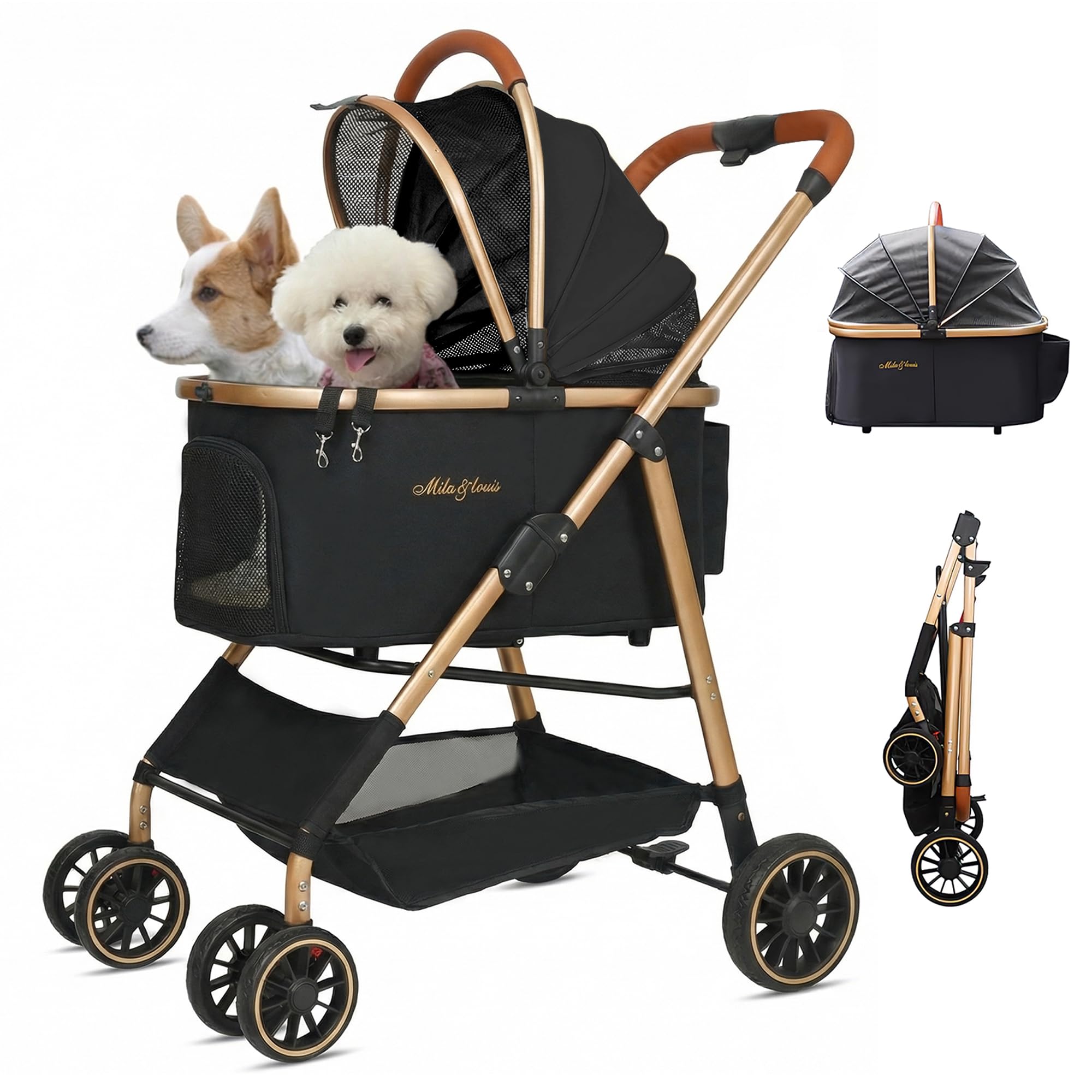 新品 MILA&LOUIS 大型犬対応ペットカート 耐荷重60kg 大きめタイヤ 新品 MILA&LOUIS 大型犬対応ペットカート 耐荷重60kg 大きめタイヤ