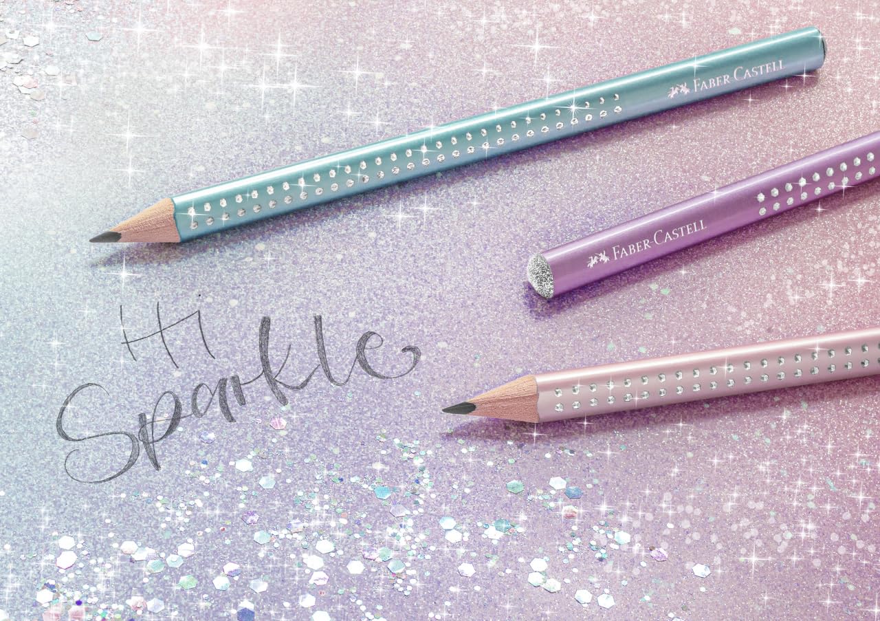 Faber-Castell 201910 - Buntstifte Sparkle Pastell, 12er Metalletui (Buntstifte Set Sparkle Pastell) (Buntstifte Set Maxi Sparkle Pastell, Pastell)