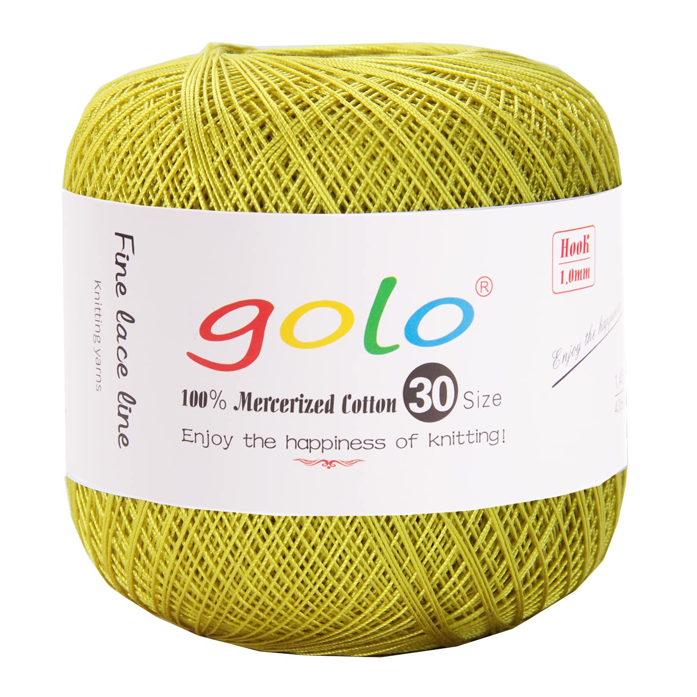 golo Crochet Thread Size 30 Yarn for Hand Knitting Celery Green-647, 647-Celery Green, Size 30 - 1-Pack