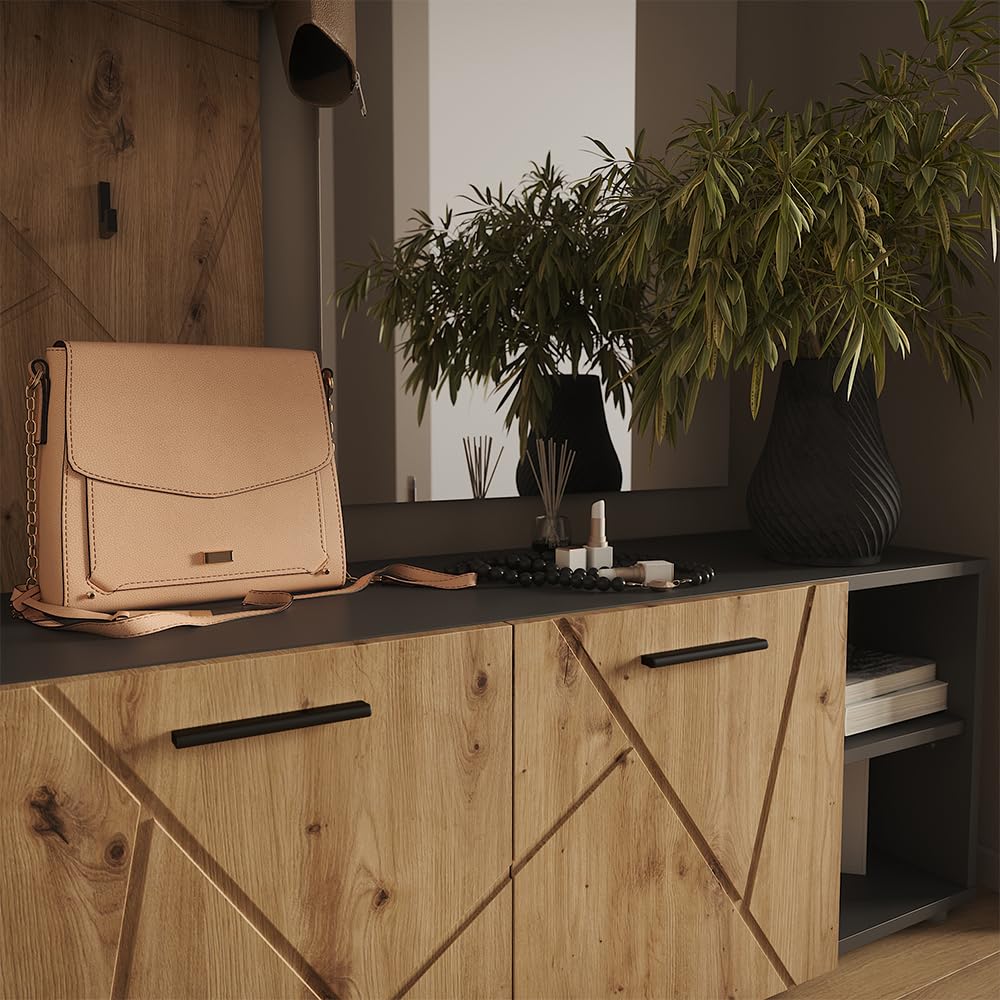 Vicco Armoire à Chaussures Irma, Anthracite/Artisan, 106x43cm