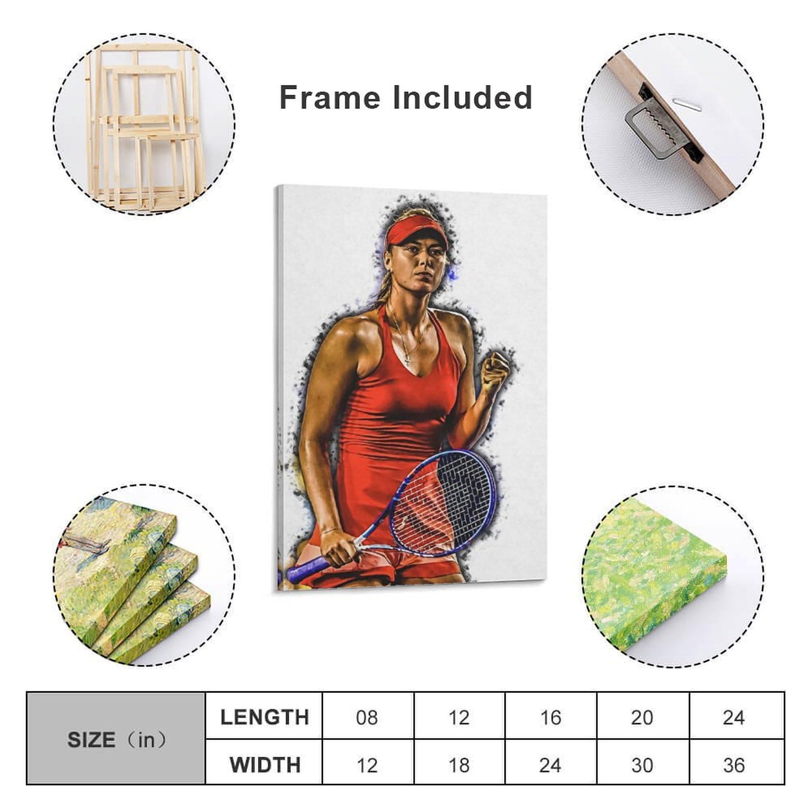 Amazon.co.jp: ジェネリック テニス選手 マリア・シャラポワ 壁