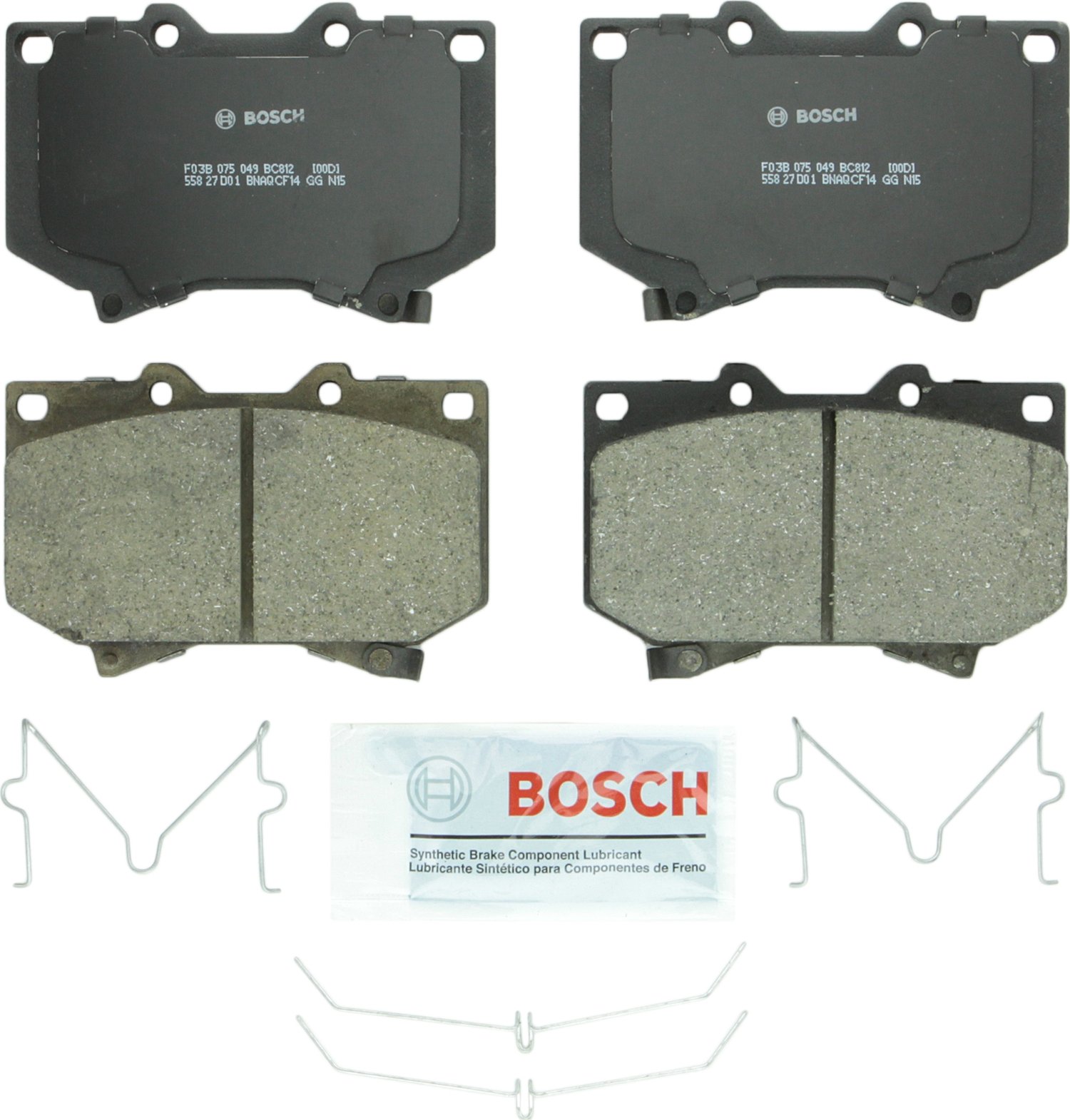 Bosch Automotive BP1078 QuietCast Premium Semi-Metallic Disc Brake Pad Set For: Subaru Forester, Legacy, Outback, B9 Tribeca, Tribeca, WRX, Front — view 38