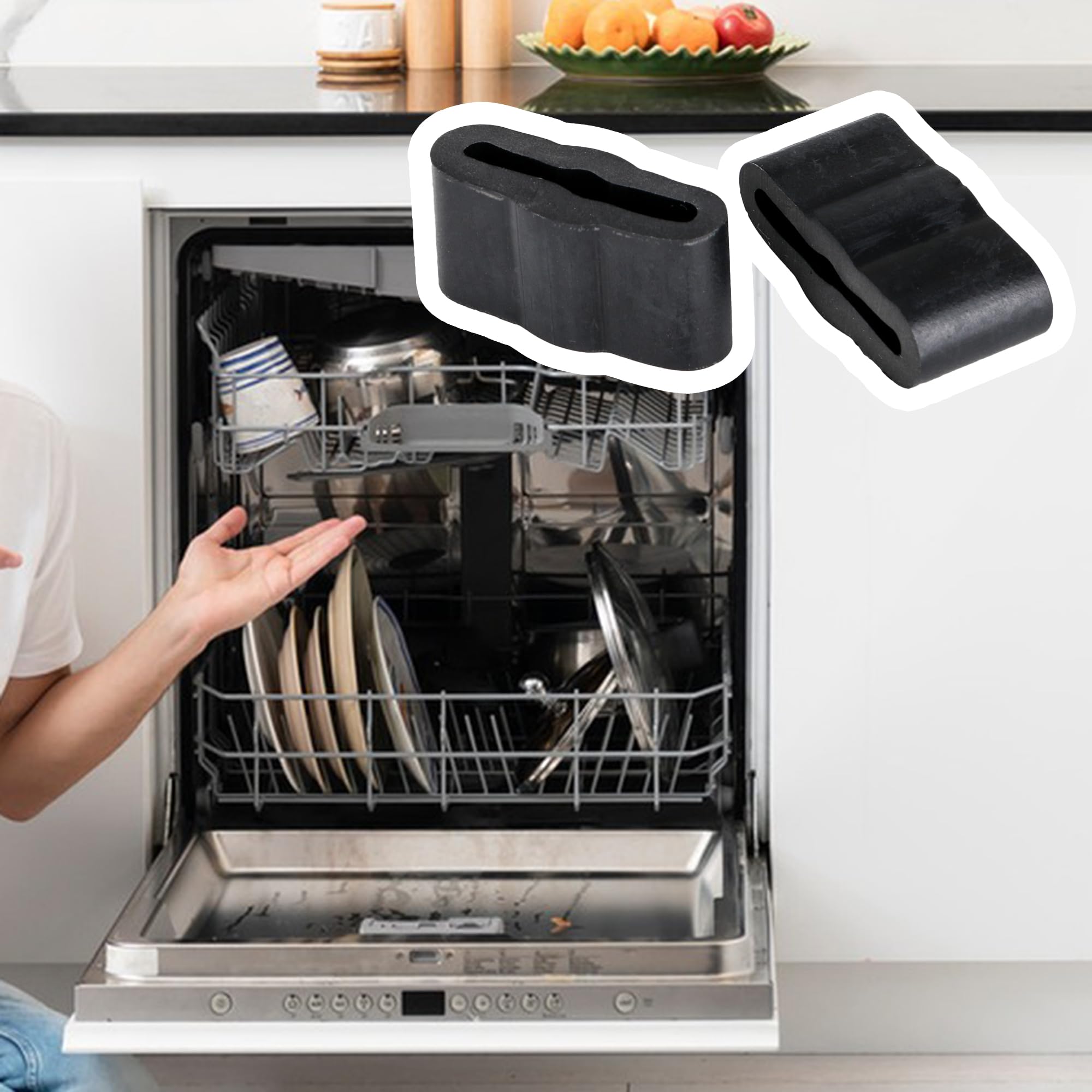 Amazon | Walmine ブラック プラスチック 8268961 食器洗い機スリーブ 