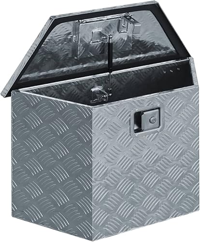 Miniatura 4 de Tidyard Caja de herramientas de aluminio para caja de herramientas de caja de herramientas con cerradura para debajo de la carrocería, gabinete de