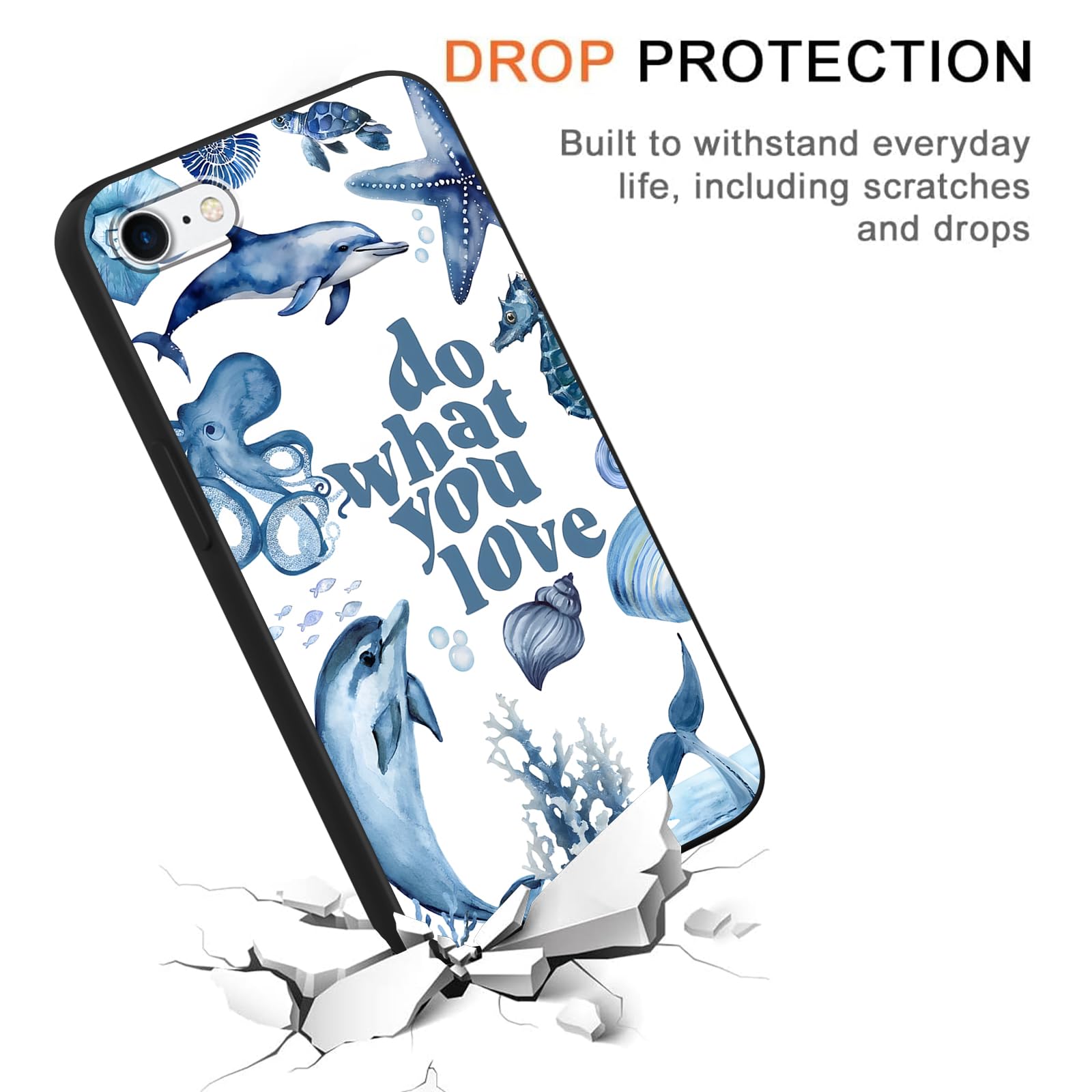 Amazon.com: Zrutru 2 Pack Cute Ocean Phone Case for iPhone 6