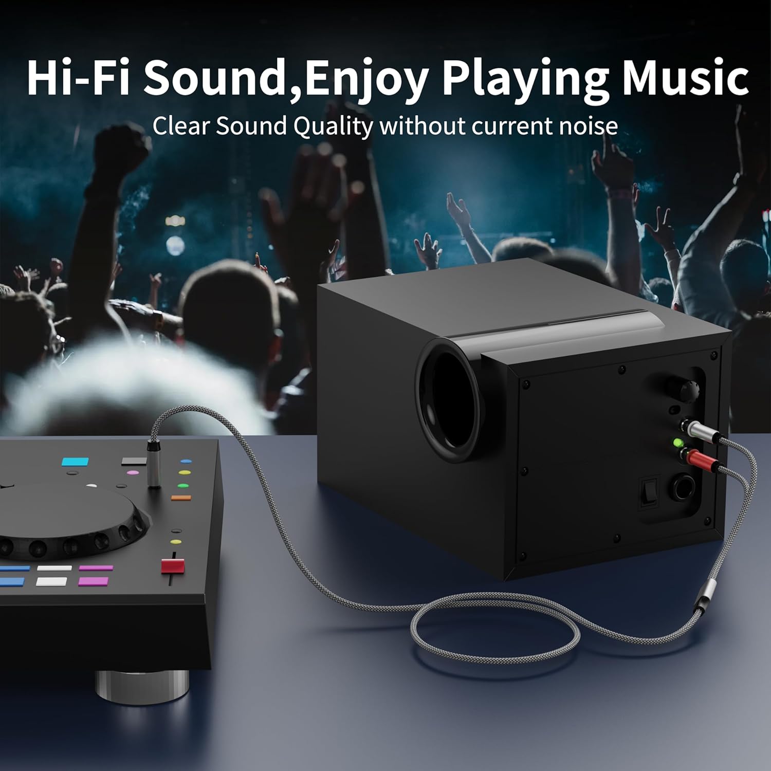 30ft Insert Cable - 1/4 Stereo to Dual 1/4 Mono Y Splitter Compatible with Amplifiers, Mixers, Guitars, Speakers and More