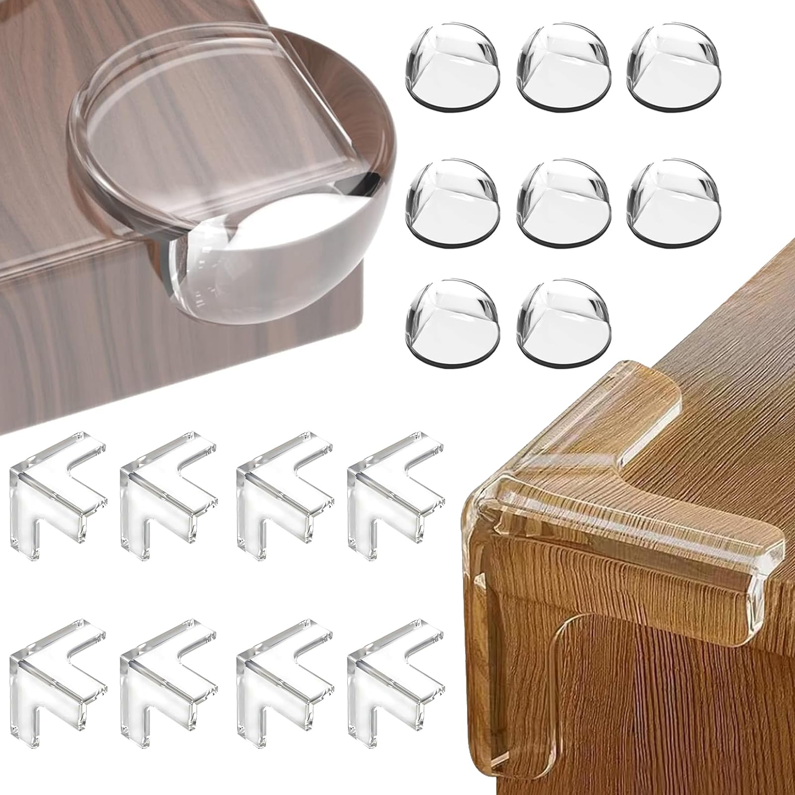 HoneyHolly - Paraspigoli Autoadesivi Per Bambini | 16 Pezzi Trasparenti | Protezione Angoli Tavoli - Foto 5